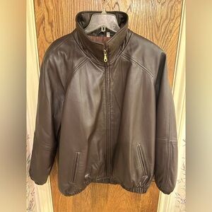 Preston & York Leather Jacket Lambskin Women’s Brown XL